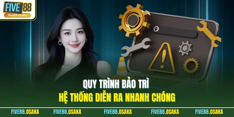 Quy trình bảo trì hệ thống diễn ra nhanh chóng